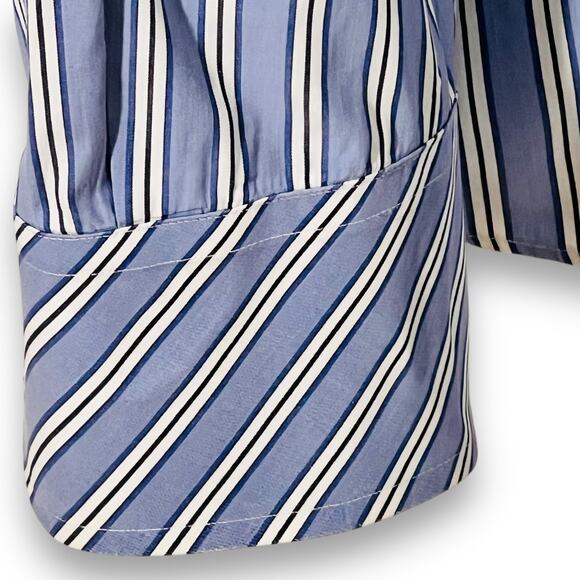 Ted Baker Shirt Blue Stripe Button Front Long Sleeve Polished Modern Classic 17 - Picture 6 of 10